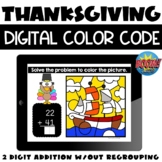 Digital Color by Number Thanksgiving} 2 Digit Addition No 