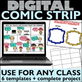 Digital Comic Strip Template | Google Classroom Digital Projects