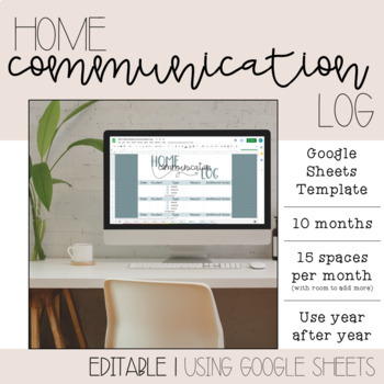 Preview of Digital Communication Log | Home Communication Log | Parent Communication Log