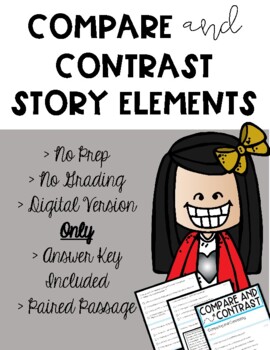 Preview of Distance Learning Digital Compare and Contrast Story Elements
