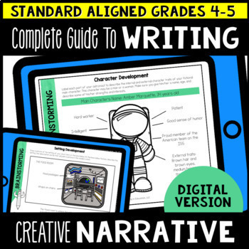 Preview of Digital Complete Guide to Creative Narrative Writing Gr 4-5 | Distance Learning