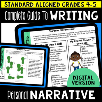 Preview of Digital Complete Guide to Personal Narrative Writing Gr 4-5 (Google Classroom)