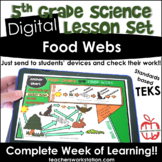 Digital Complete Lesson Set - 5th Food Webs DISTANCE LEARNING