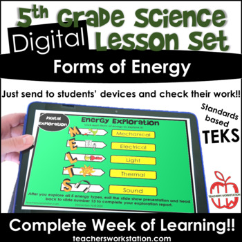 Preview of Digital Complete Lesson Set - Forms of Energy DISTANCE LEARNING