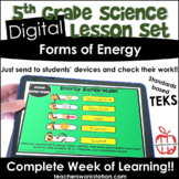 Digital Complete Lesson Set - Forms of Energy DISTANCE LEARNING