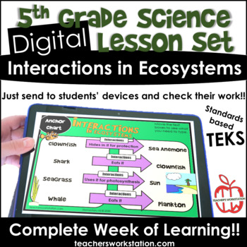 Preview of Digital Complete Lesson Set - Interactions in Ecosystems DISTANCE LEARNING