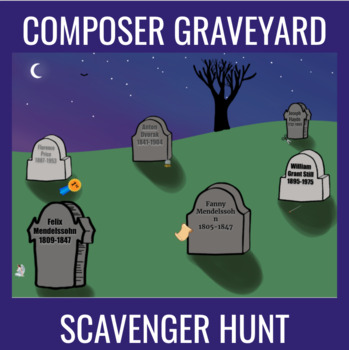 Preview of Digital Composer Graveyard Scavenger Hunt (Google Slides)