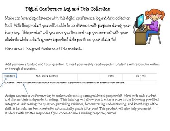 Preview of Digital Reading Conference Log and Data Collection