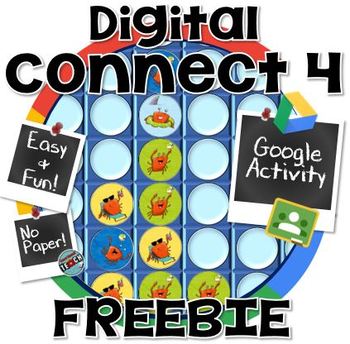 Preview of Distance Learning Digital Connect 4 Game FREEBIE ~ GOOGLE CLASSROOM