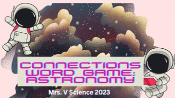 Preview of Digital Connections Word Game: Astronomy