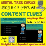 Digital Context Clue Task Cards using Google Slides