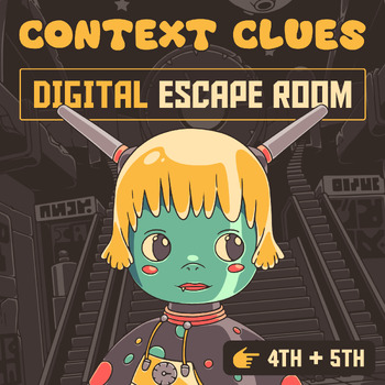 Preview of Digital Context Clues Escape Room | 4th & 5th Grade Reading Vocabulary Game