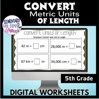 Digital Convert Metric Units of Length by Elementary My Dear Llama