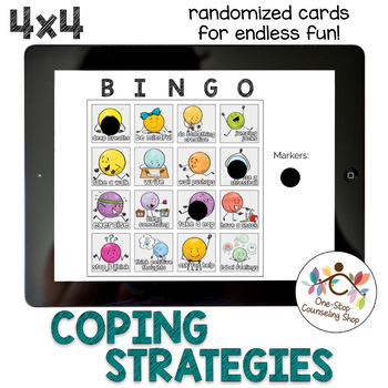 Preview of Digital Coping Strategies Bingo (4x4)