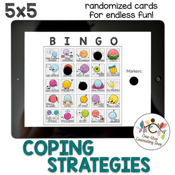 Preview of Digital Coping Strategies Bingo (5x5)