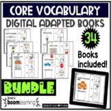 Digital Core Vocabulary Adapted Books Boom Cards for Speec