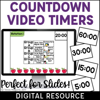 Preview of Digital Video Countdown Timers | Perfect for Morning Slides and Centers
