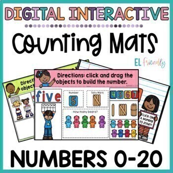 Preview of Digital Counting Numbers 1-20 Mats