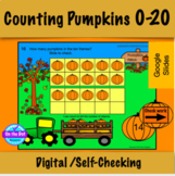 Digital Counting Pumpkins 0-20 for Google Slides