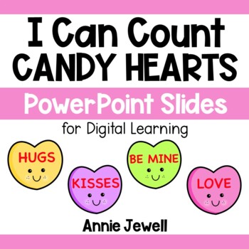 Preview of Digital Counting Task Cards – PowerPoint Slides - Valentines