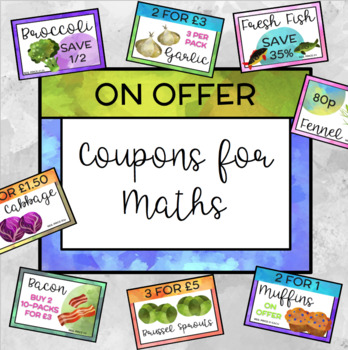 Preview of Digital Coupon Clipart for Problem Solving in Maths