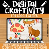 Digital Craft / Craftivity on Google Slides: Fox & Mushroom