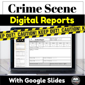 Preview of Digital Crime Scene Investigation Reports For Any Text - Google Slides Activity