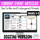 Digital Current Event Article, Sea Turtles and Facts about