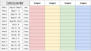 Preview of Digital Curriculum Map