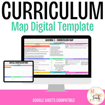 Preview of Digital Curriculum Map Template + EDITABLE!