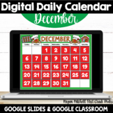 Digital DECEMBER Calendar Google Classroom Google Slides