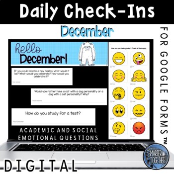 Preview of Digital Daily Check In - December SEL