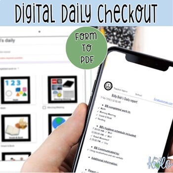 Preview of Digital Daily Checkout for special needs
