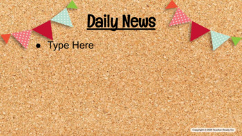 Preview of Digital Daily Class News / Announcemnts Editable