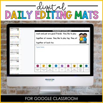 Preview of Digital Daily Editing Mats for Google Classroom™/Slides™