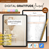 Digital Daily Gratitude Journal, Undated Goodnotes Journal