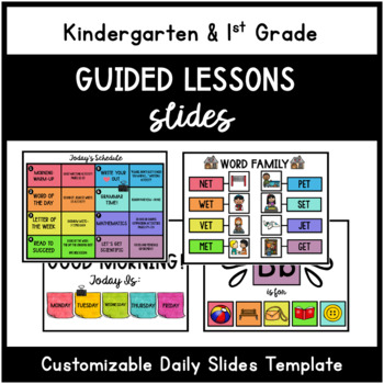 Preview of Digital Daily Guided Lesson Editable Template