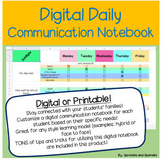 Digital Daily Home School Communication Log - Google Sheet