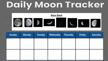 Preview of Digital Daily Moon Phase and Weather Tracking Google Slides