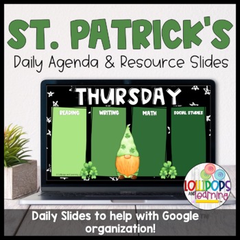 Preview of Daily Agenda Slides Templates | St Patricks | Google™ Slides