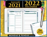 Digital Daily Planner 2021 2022 Goodnotes Notability Hourl