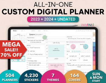 Preview of Digital  Planner 2023 2024 UNDATED