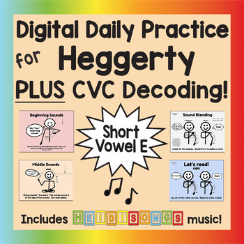 Preview of Digital Daily Practice for Heggerty Phonemic Awareness & Short E CVC Words