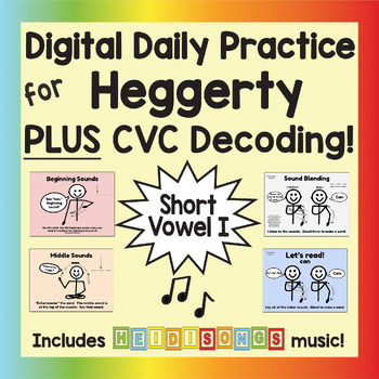 Preview of Digital Daily Practice for Heggerty Phonemic Awareness & Short I CVC Words