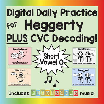 Preview of Digital Daily Practice for Heggerty Phonemic Awareness & Short O CVC Words