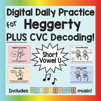 Preview of Digital Daily Practice for Heggerty Phonemic Awareness & Short U CVC Words