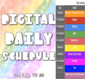 Preview of Digital Daily Schedule 