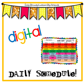 Preview of Digital Daily Schedule