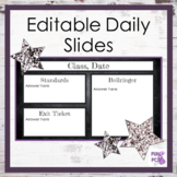 Digital Daily Student Agenda Slides | Editable