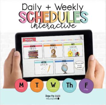 Preview of Digital Daily and Weekly Schedule Slides